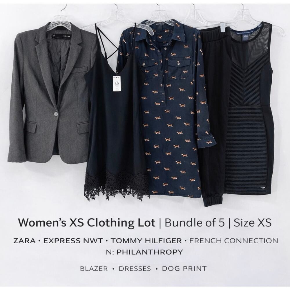 Womens Clothing Lot XS Zara Blazer Express NWT Dress Tommy Hilfiger Bundle